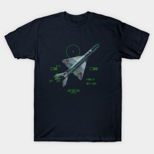 F-16 Viper close lock on Mig 21 T-Shirt